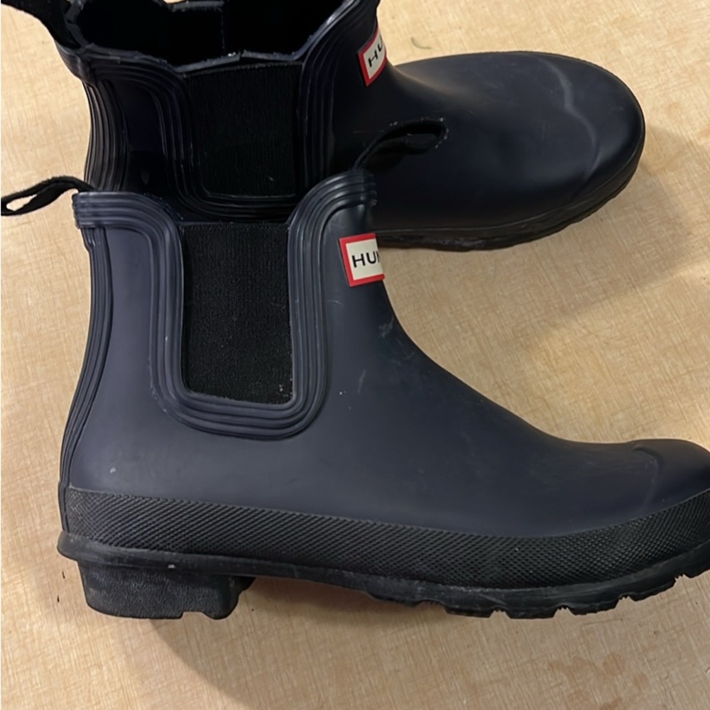 Hunter Navy Rain Boots